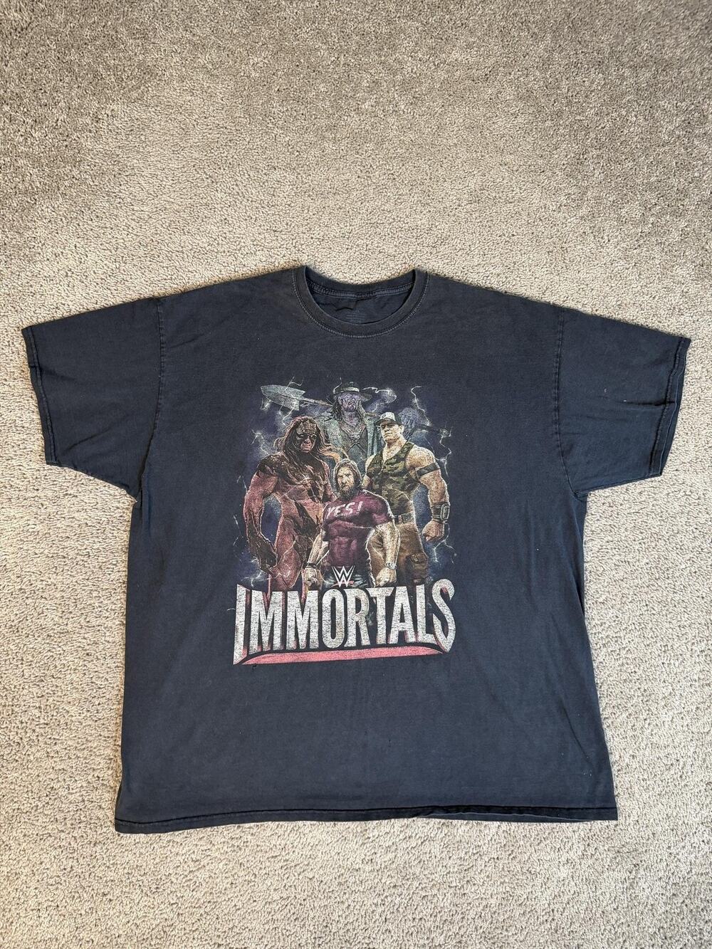 WWE Shirt Mens 2XL Black Immortals Undertaker John Cena Wrestling Tee